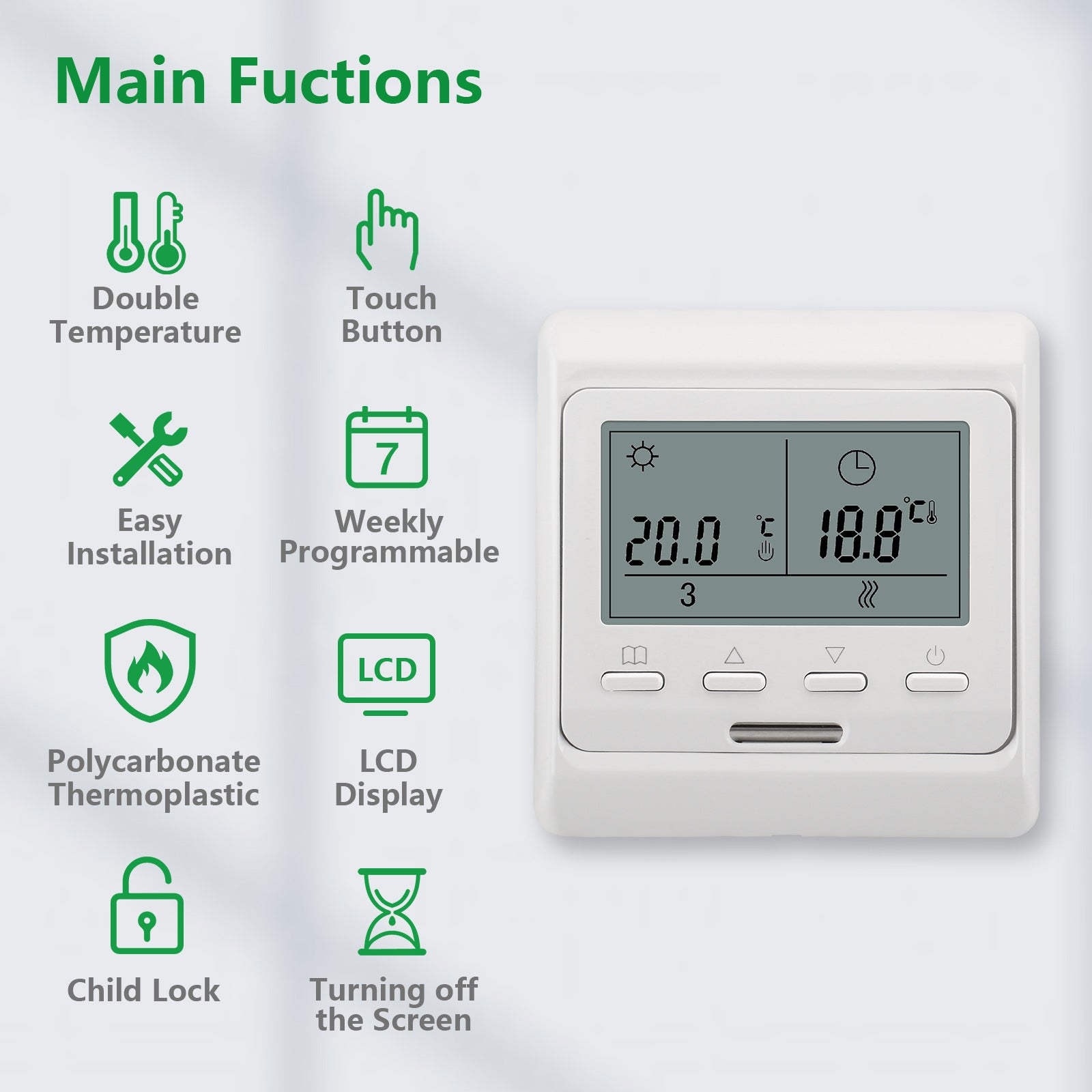 Qiumi Smart Life APP Afstandsbediening, Wifi Thermostaat Qiumi Smart Life APP Afstandsbediening, Wifi Thermostaat