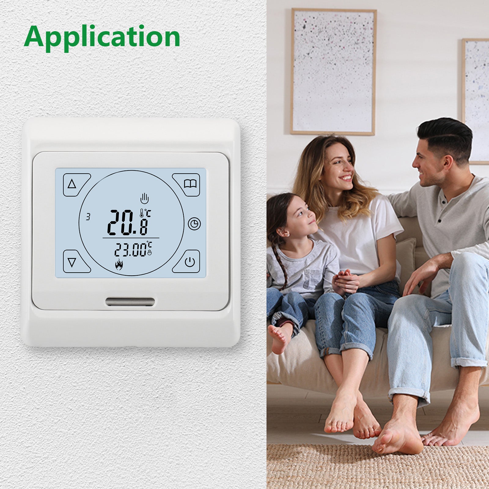 Komfort Thermostaat verw/koelen verdeler 230V AC 50Hz - Airco en Verwarmen Komfort Thermostaat verw/koelen verdeler 230V AC 50Hz - Airco en Verwarmen