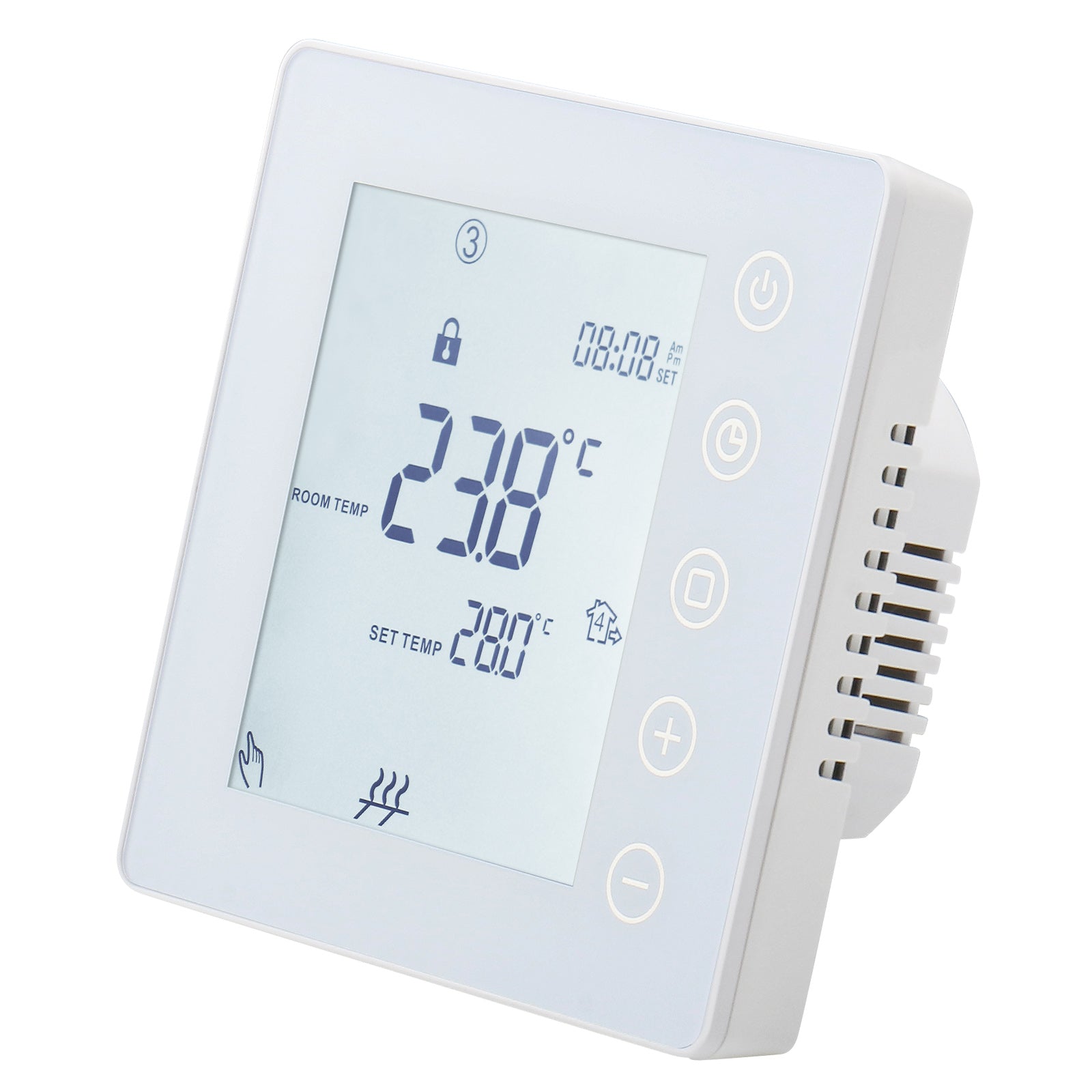 Thermostat De Chauffage Au Sol 7 Jours Programmable Avec écran Tactile LCD WG505, AC230V 16A Pour Chauffage Au Sol Electrique Avec Capteur De Sonde De 3 M Noir 91807330 Thermostat De Chauffage Au Sol 7 Jours Programmable Avec écran Tactile LCD WG505, AC230V 16A Pour Chauffage Au Sol Electrique Avec Capteur De Sonde De 3 M Noir 91807330
